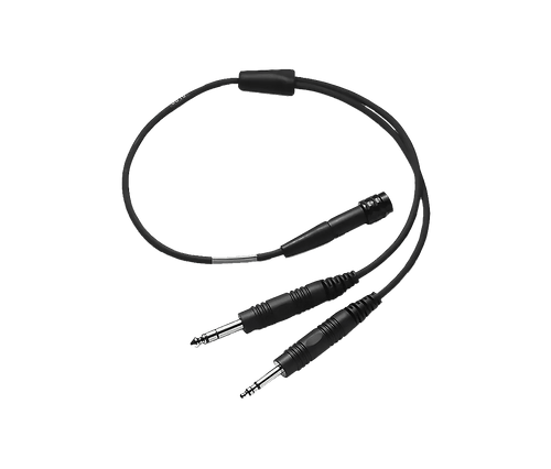 6 pin LEMO to dual plug adapter